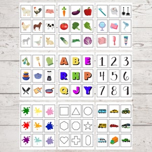 Category Sorting Bundle 1-5, Speech Therapy, Sorting Objects Into ...