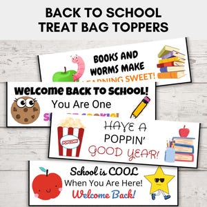 Décoration de sac de friandises pour la rentrée scolaire, décoration pour biscuits pour la rentrée des classes, décoration de sac pour la rentrée des classes, biscuits pour la rentrée des classes, sacs de la taille d'une collation