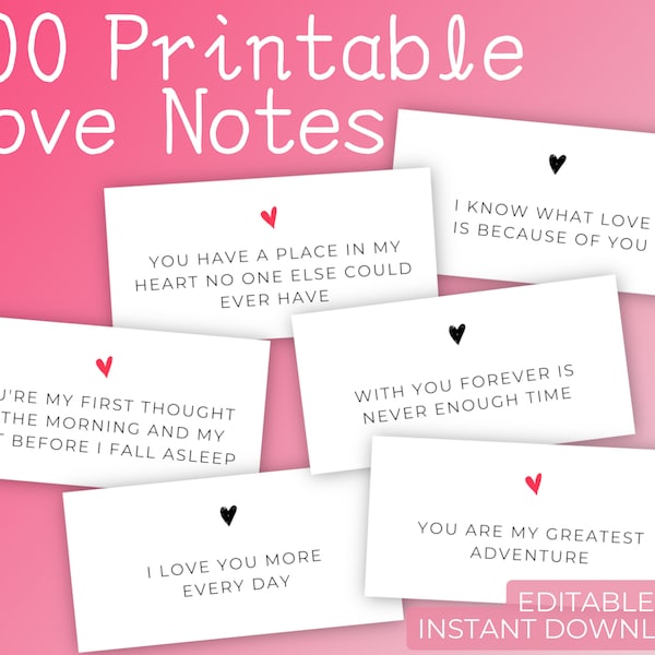 love letter paper design pdf Love Notes Printable | Love Notes Cards | Mini Love Messages | Valentine's Day, Anniversary Gift for Him, Her, Boyfriend, Girlfriend