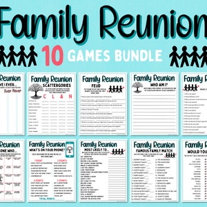Family Reunion Games Bundle | 10 Family Party Games | Family Games | Family Gathering | Kids Games | Fun Printable Games | Family Activities