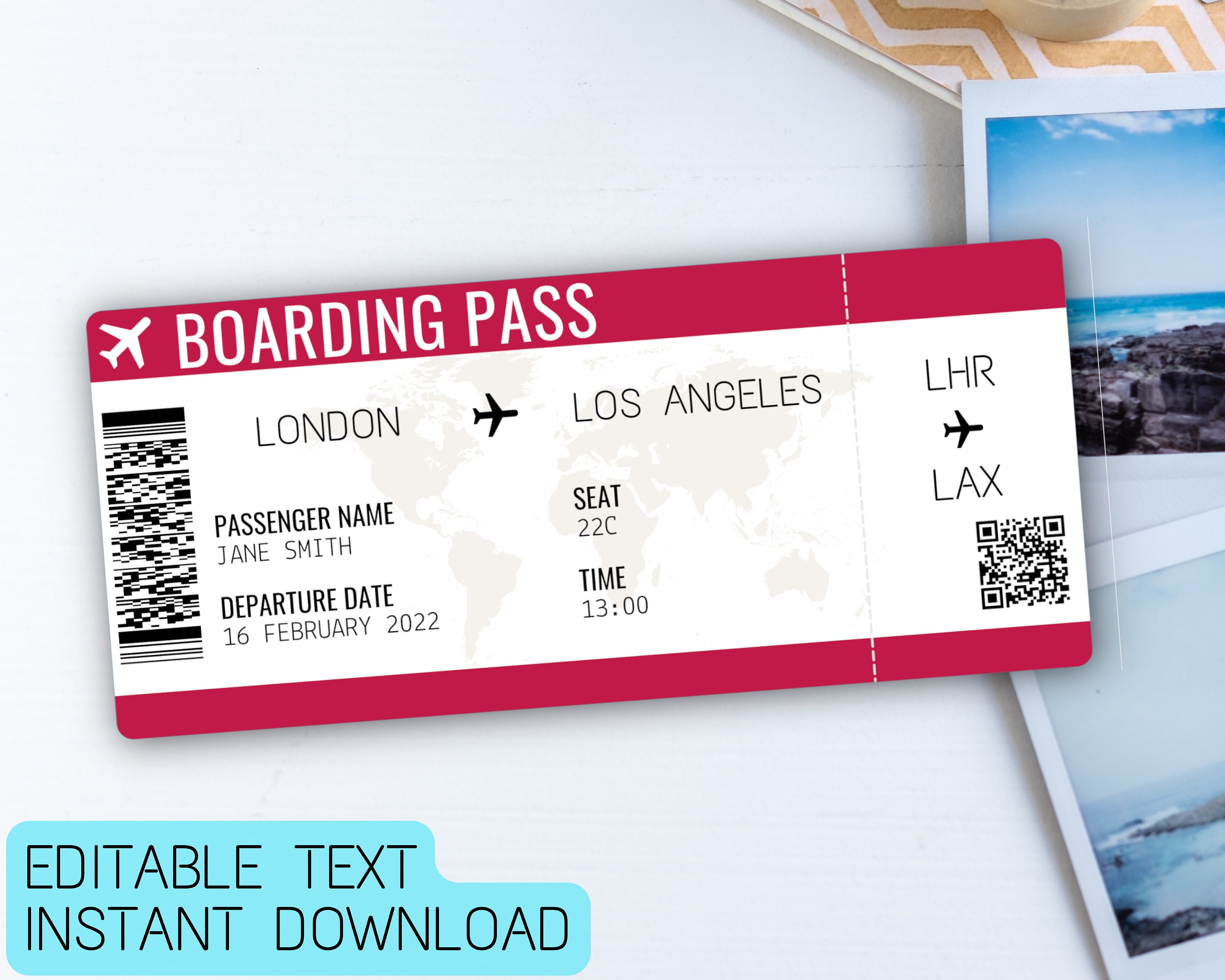 Editable Boarding Pass Template Printable Personalized lupon.gov.ph Editable Boarding Pass Template Printable Personalized lupon.gov.ph