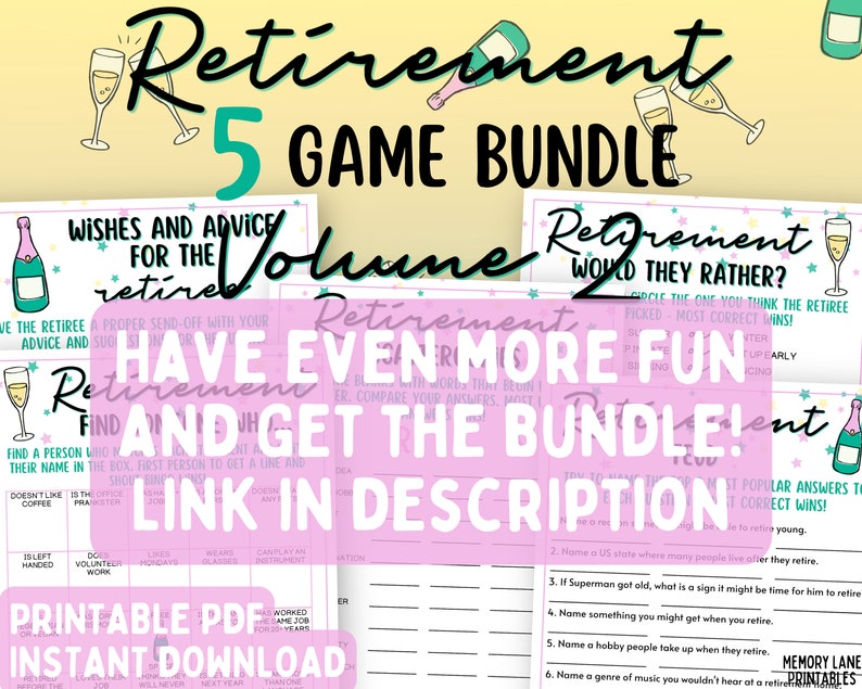 Retirement Party Game | Retirement Feud Game | Retirement Family Feud Game | Fun Printable Party Game | Funny Adult Retiree Trivia Game image 6