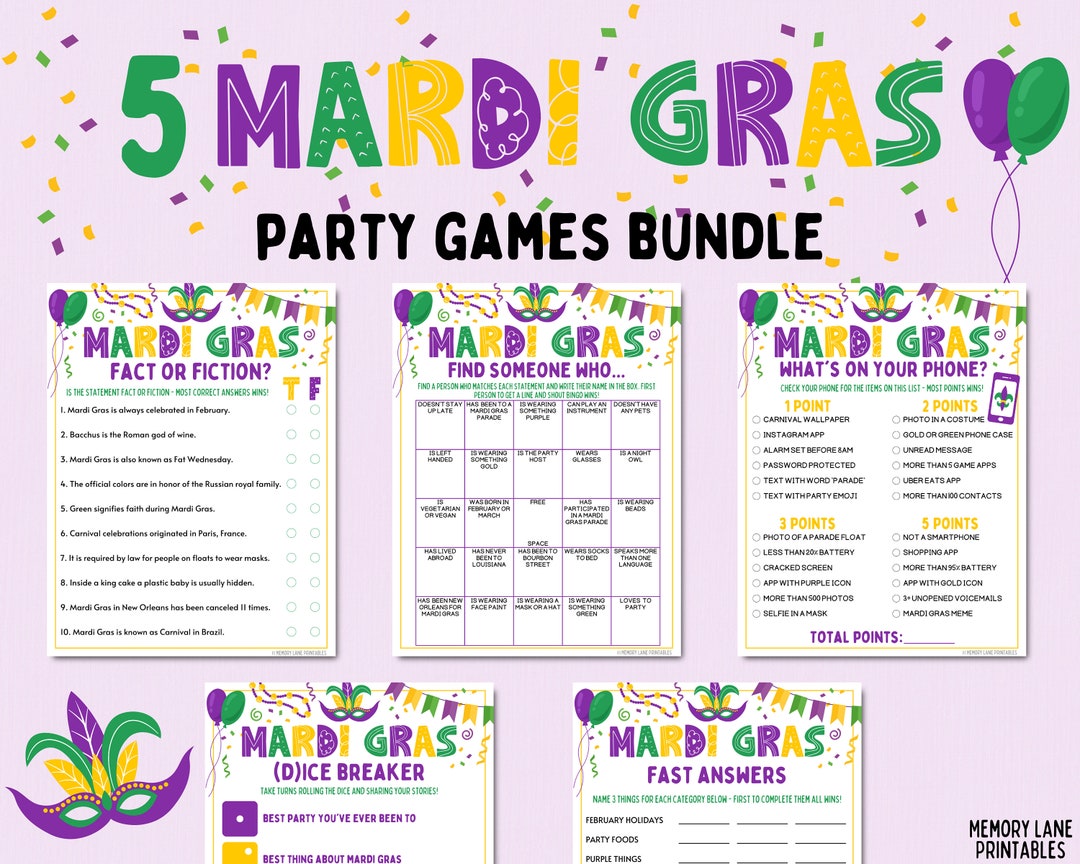 mardi gras games to play