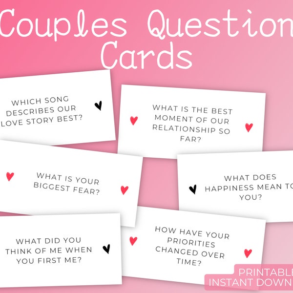 Printable Couples Conversation Cards Etsy