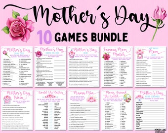 Mother's Day 10 Game Bundle | Ten Mother's Day Games | Fun Printable Mother's Day Activities | Adult Games | Kids Games | Family Party Games