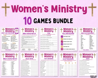 Women's Ministry Games Bundle | Bible Games | Church Games | Women's Retreat Games | Bible Study Games | Fun Printable Games | Adult Games