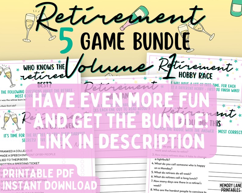 Retirement Party Game | Retirement Feud Game | Retirement Family Feud Game | Fun Printable Party Game | Funny Adult Retiree Trivia Game image 5