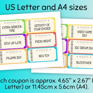 Coupon Book for Kids | Printable Kids Reward Coupons Template ...