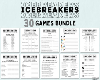 Icebreaker Games Bundle | Group Activity | Office Games | Fun Printable Games | Team Building Games | Staff Appreciation | Ice breakers