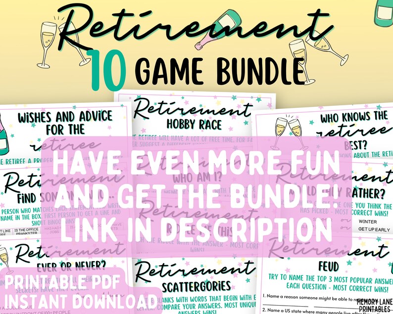 Retirement Party Game | Retirement Feud Game | Retirement Family Feud Game | Fun Printable Party Game | Funny Adult Retiree Trivia Game image 7