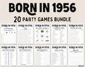 70th Birthday Party Games Bundle | Born in 1956 Games | 70th Birthday Games | Fun Printable Games | Party Games | Adult Games | Family Game