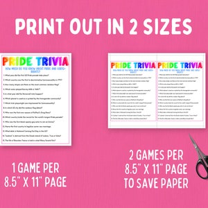 Pride Trivia Game | LGBTQ+ Pride Party Game | Pride Party Game ...