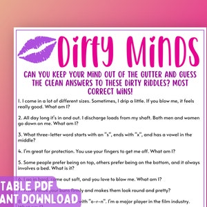 Ladies' Night Dirty Minds Game | Ladies Night Party Games | Fun Girls Night Out Games | Girls Night In Games | Adult Games | Birthday Games