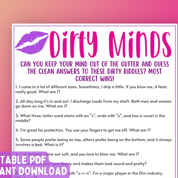 Ladies' Night Dirty Minds Game | Ladies Night Party Games | Fun Girls Night Out Games | Girls Night In Games | Adult Games | Birthday Games