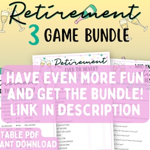 Retirement Party Game | Retirement Feud Game | Retirement Family Feud Game | Fun Printable Party Game | Funny Adult Retiree Trivia Game image 4
