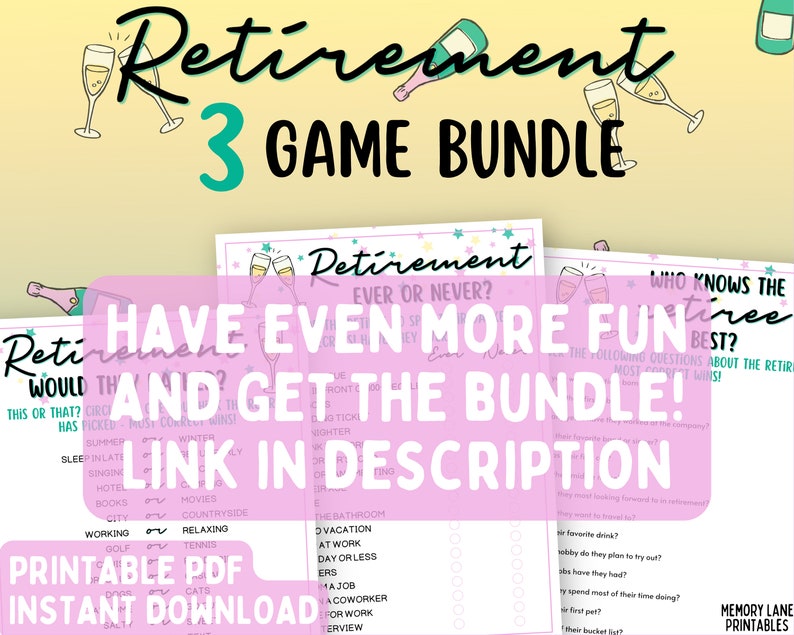 Retirement Party Game | Retirement Feud Game | Retirement Family Feud Game | Fun Printable Party Game | Funny Adult Retiree Trivia Game image 4
