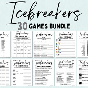 Icebreaker Games Bundle | Group Activity | Office Games | Fun Printable Games | Team Building Games | Staff Appreciation | Ice breakers