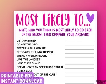 Ladies' Night Most Likely To Game | Ladies Night Party Games | Fun Girls Night Out Game | Girls Night In Game | Adult Games | Birthday Games