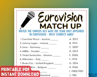 Eurovision Match Up - Etsy