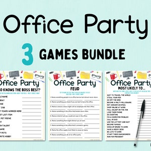 Office Party Games Bundle | Work Party Games | Fun Printable Games | Group Activity | Team Building Games | Staff Appreciation | Icebreaker