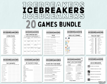 Icebreaker Games Bundle | Group Activity | Office Games | Fun Printable Games | Team Building Games | Staff Appreciation | Ice breakers