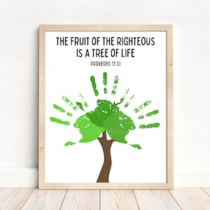 Bible Handprint Art | Bible Handprint Craft | Fun Printable Craft | Sunday School Activity | Kids Craft Kit | Pre-K | Christian Church Craft