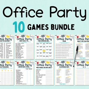 Office Party Games Bundle | Work Party Games | Fun Printable Games | Group Activity | Team Building Games | Staff Appreciation | Icebreaker