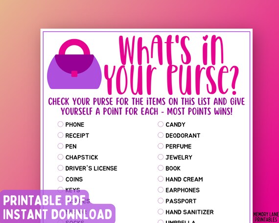 purse scavenger hunt game bridal shower｜TikTok Search