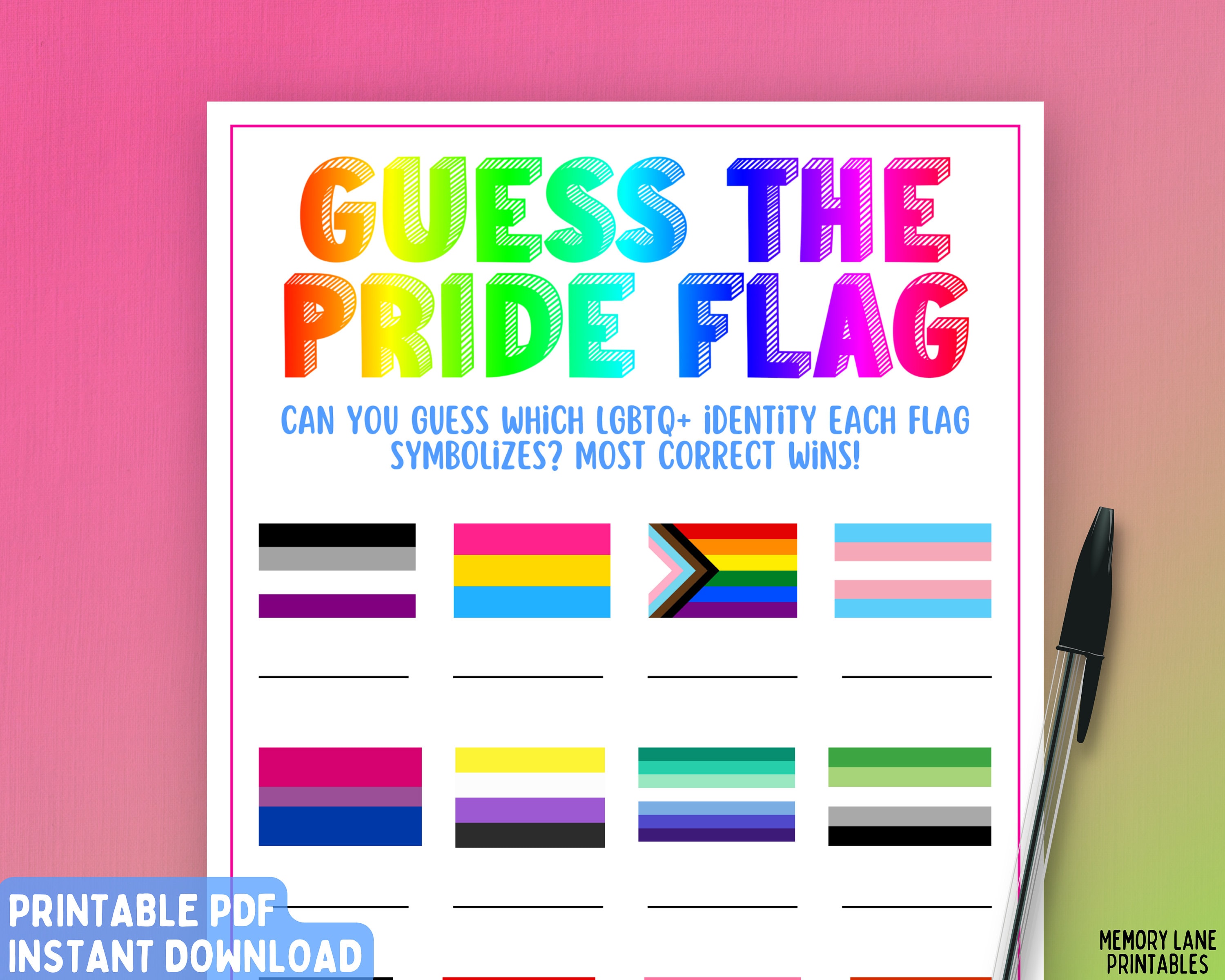 Pride Flag Pick Quiz