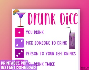 Ladies' Night Drunk Dice Game | Ladies Night Party Game | Fun Girls Night Out Game | Girls Night In Game | Adult Game | Drinking Game