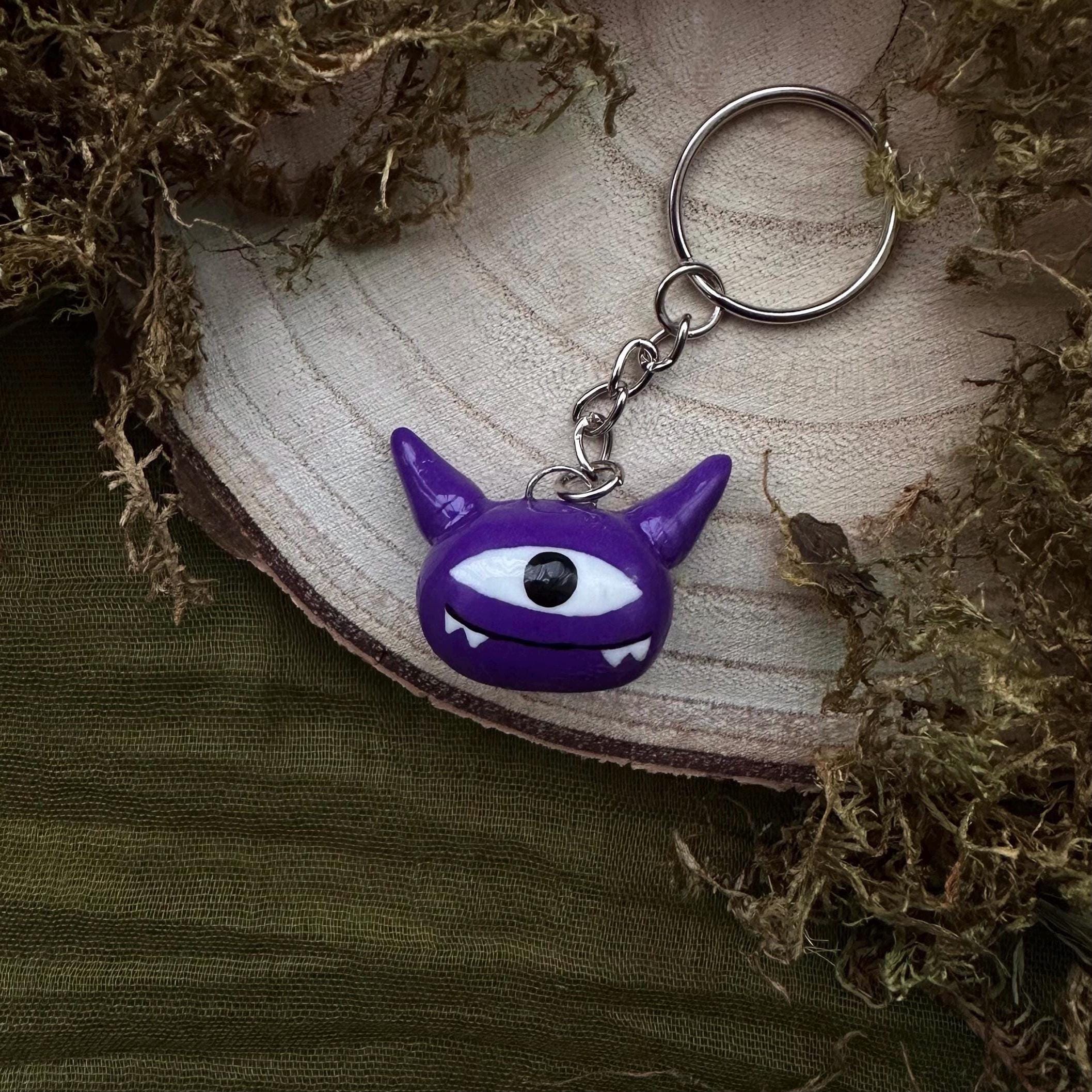 The Last of Us Keyring: Handmade Purple Monster Charm - Etsy
