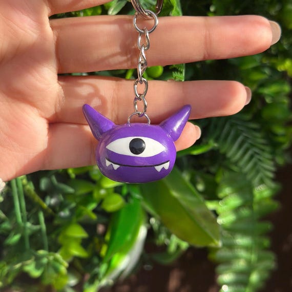 The Last of Us Keyring: Handmade Purple Monster Charm - Etsy