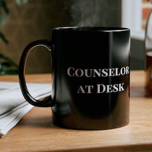 Lawyer Gift Counselor at Desk Mug Attorney Gift Office Decor Lawyer Desk Accessory Legal Office Gift Law Student Gift for him lawyer mug