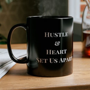 Hustle and Heart Keramiktasse - Ideales Geschenk für Entrepreneurs, Motivators Mindset, Entrepreneur, Geld