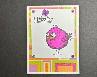 Handmade Missing You Card