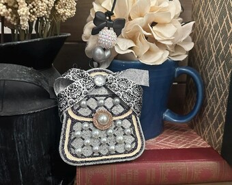 Glam Purse Car Freshie, handgemachter Duft: Lavendel und Zitrone