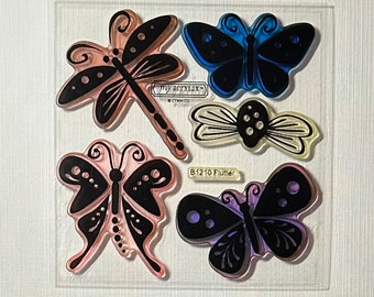 CTMH B1210 Flutter-Used acrylic stamp set