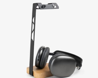 Headphone Stand, Headphone Holder Premium , Gaming Headset Holder, Handcrafted Wood Steel Headphones Stand for Desk
