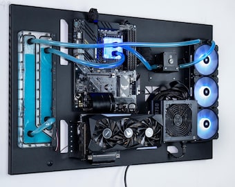 Unique Wall Computer Case, Dual Vertical Radiator, Gamer Computer Case, Custom Computer Case
