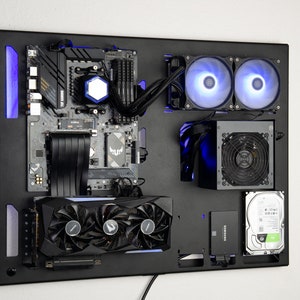 Wall Computer, Computer Wall Mount, Space Case, Open Case, Full ATX, Open Air Computer Case