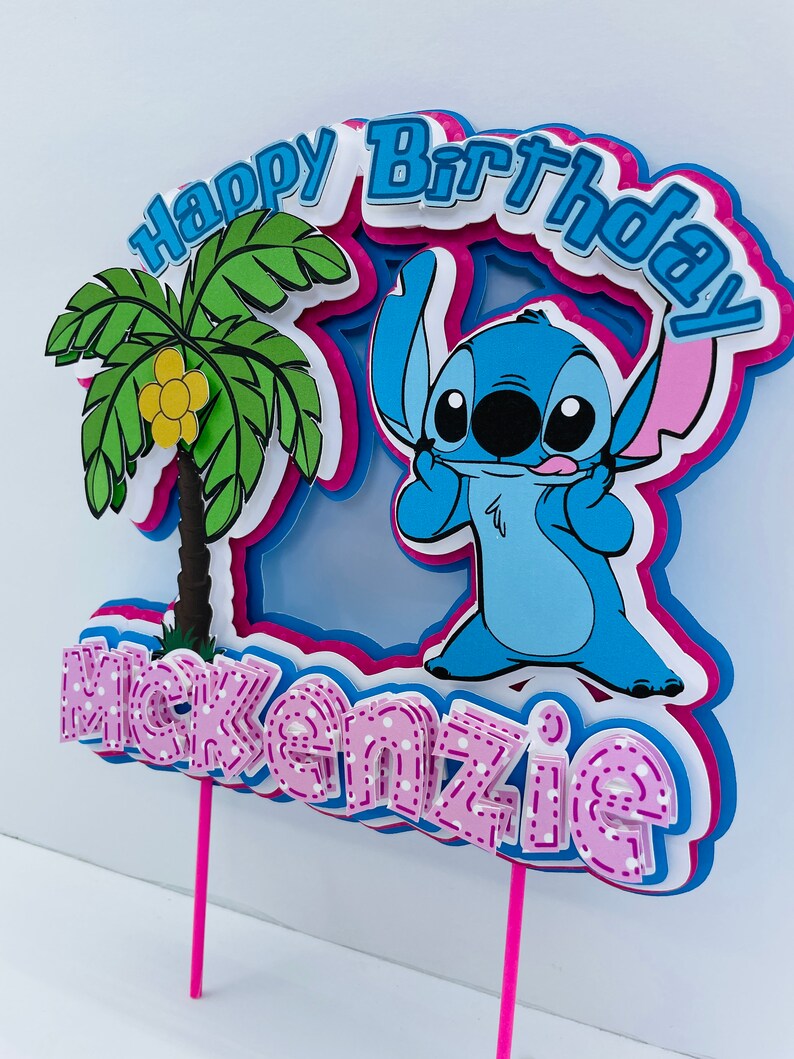 Stitch Cake Topper Lilo Y Stitch Cake Topper Stitch Etsy
