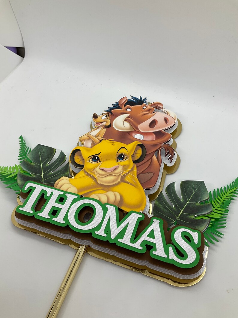 The Lion King Cake Topper the Lion King Birthday the Lion Etsy