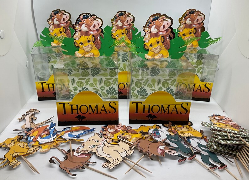Lion King Favor Boxes Lion King Birthday Lion King Party Etsy