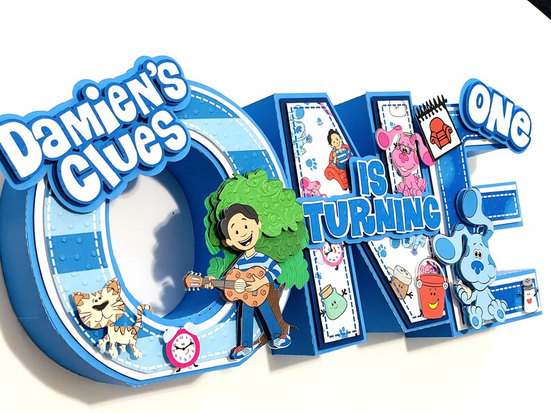 Blue's Clues 3D Letter Blue's Clues Favor Boxes Etsy