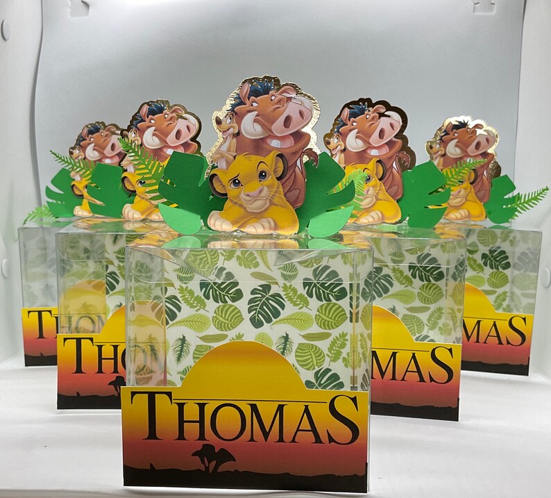 Lion King Favor Boxes Lion King Birthday Lion King Party Etsy