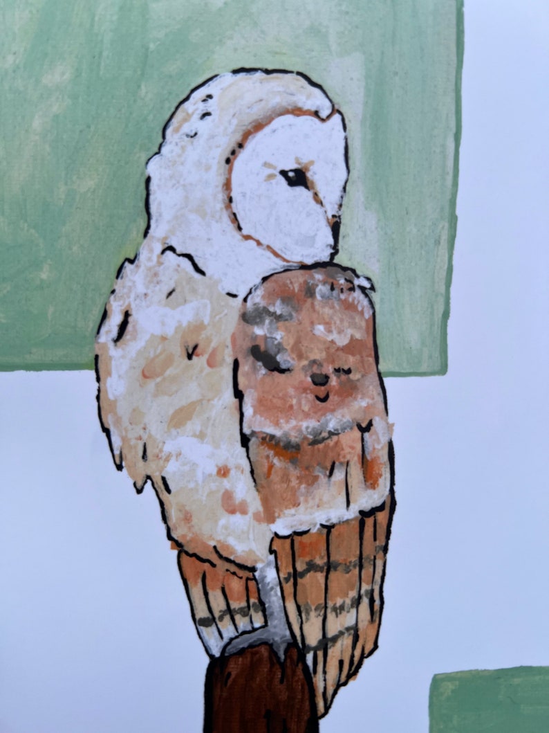 Barn Owl print - Etsy