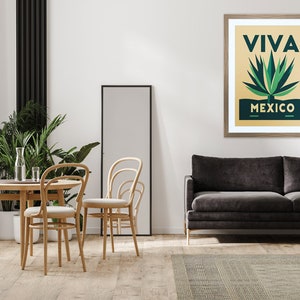 Mexican Agave Poster Mexico Wall Art Mexico Travel Poster Viva Mexico Wall Art Mexican Poster Mexico Art Print Digital Download 1 Print