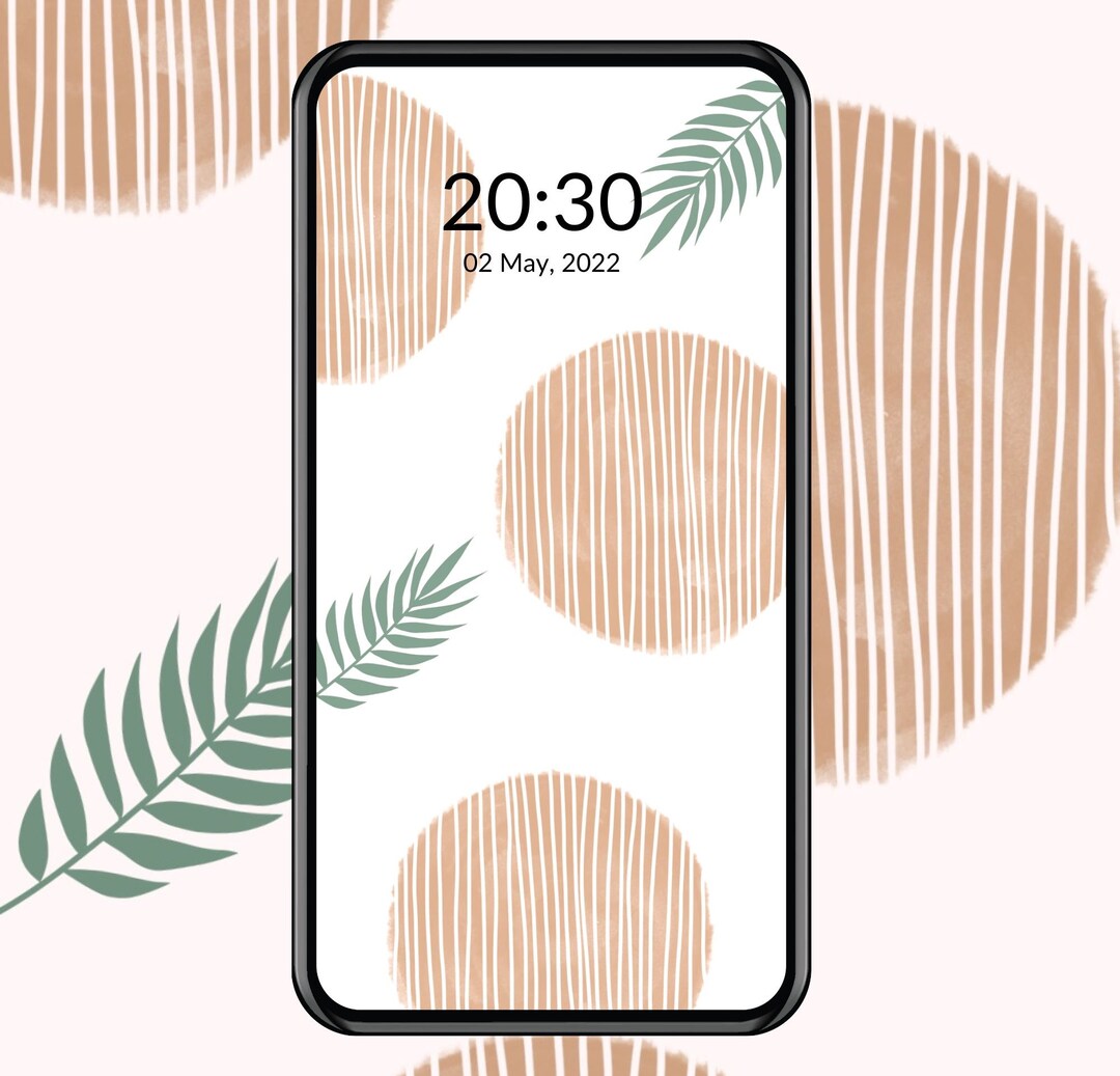 Boho Neutral Color Phone Wallpapers Set 8 Boho Phone Etsy