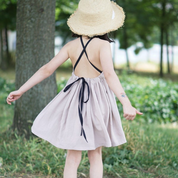 Robe croisé dos nu pour fille 2-10 ans PDF/digital patron de couture