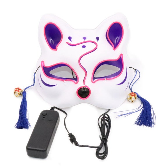 Halloween Kitsune Mask LED Night Light Etsy